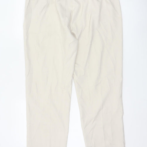 Marks and Spencer Women Beige Size 16 Pleated Trousers