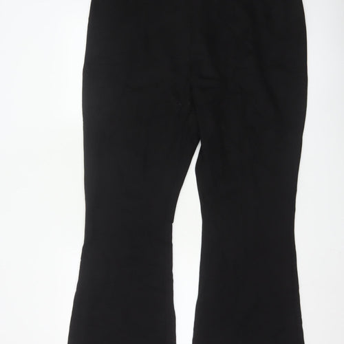 Marks and Spencer Women Black Flared Trousers Size 20