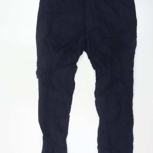 Marks and Spencer Men's Blue Regular Fit Chino Trousers 36x29
