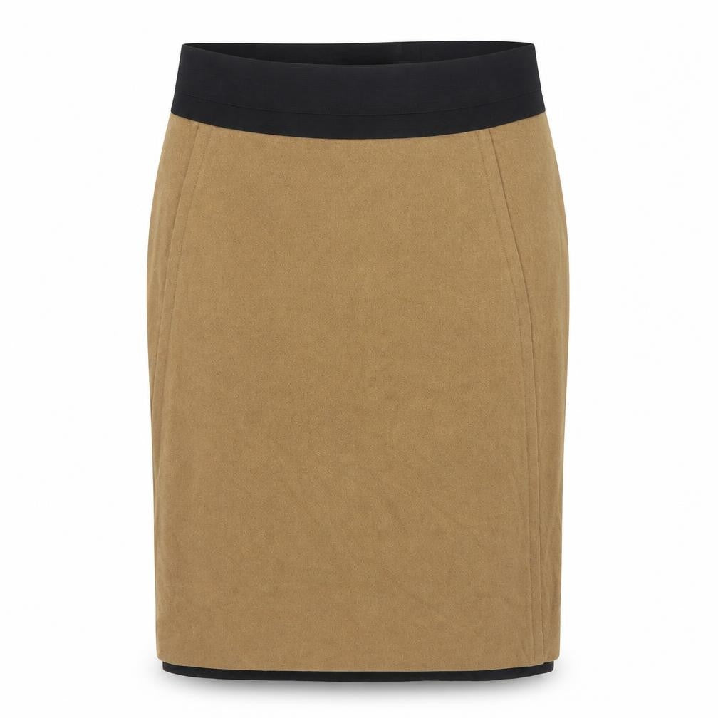 DKNY Women Beige Wool Pencil Skirt Size 6 Knee Length