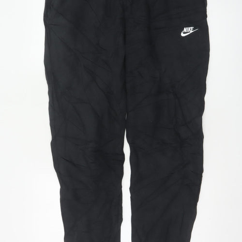 Nike Men's Black Jogger Trousers M Breathable Cotton Blend