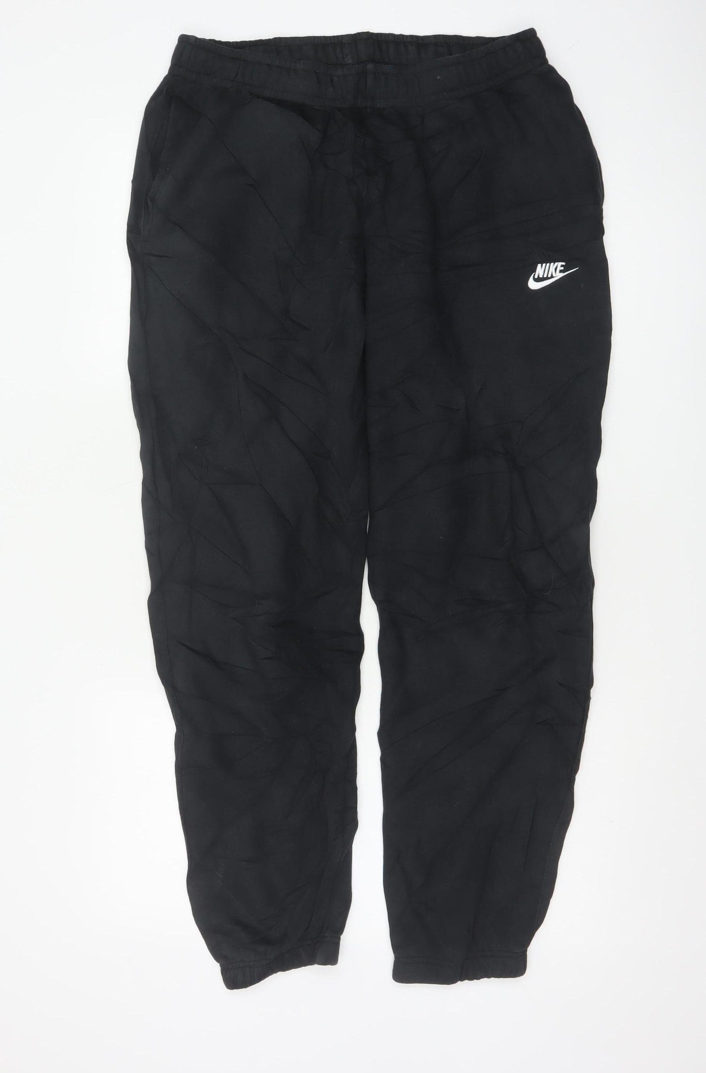 Nike Men's Black Jogger Trousers M Breathable Cotton Blend