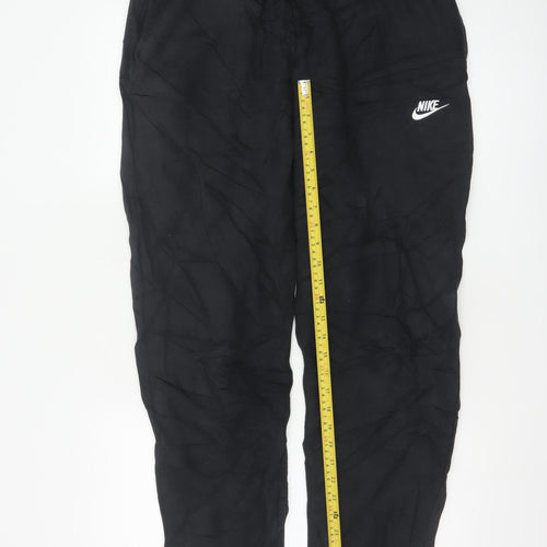 Nike Men's Black Jogger Trousers M Breathable Cotton Blend