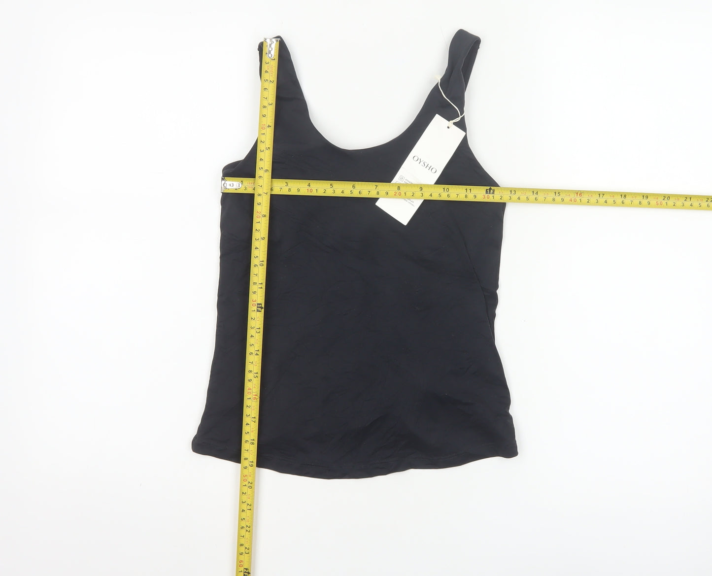 OYSHO Women’s Black Stretch Tank Top Size S Basic Jersey
