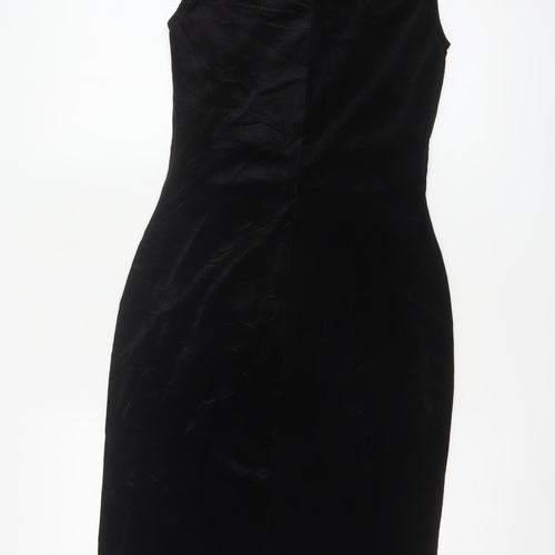 Quiz Women’s Black Sequin Velvet Bodycon Dress Size 8