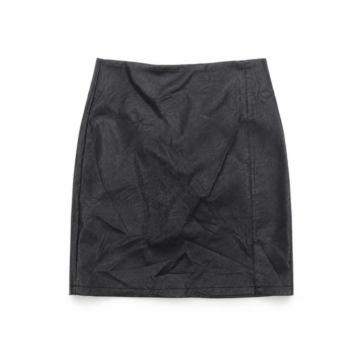 Topshop Women’s Black Faux Leather Pencil Skirt Size 4