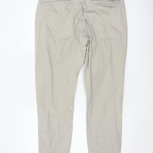ARNE Men's Beige 34L Slim Fit Chino Trousers with Buckle Detail