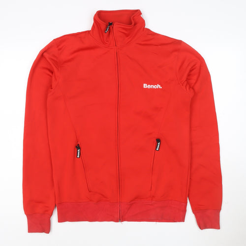 Bench Women Red Full Zip Hoodie Small Polyester Casual Jacket