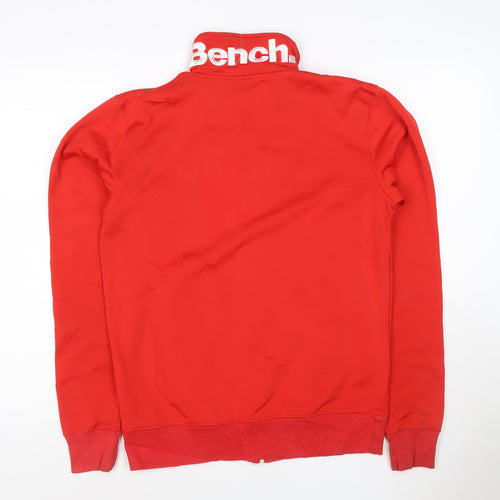 Bench Women Red Full Zip Hoodie Small Polyester Casual Jacket
