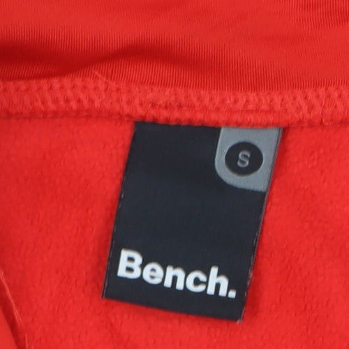 Bench Women Red Full Zip Hoodie Small Polyester Casual Jacket