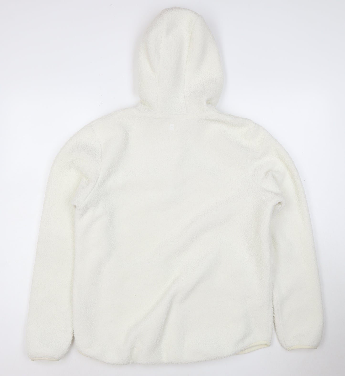 Mountain Warehouse Women’s White Fleece Hoodie UK 14 Recycled Fabric