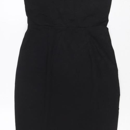 River Island Women Black Size 8 Bodycon Halter Cocktail Dress