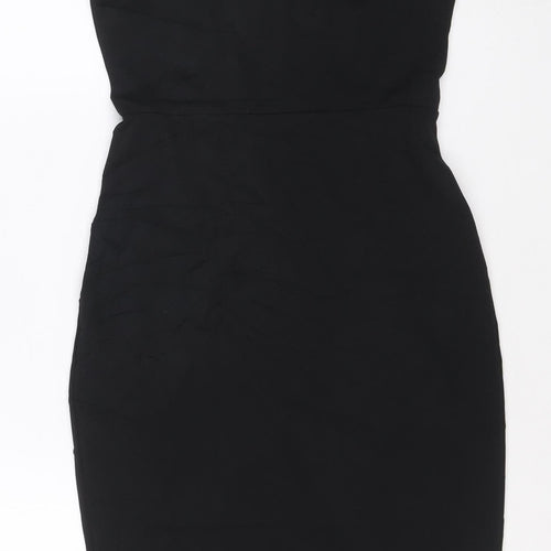 River Island Women Black Size 8 Bodycon Halter Cocktail Dress
