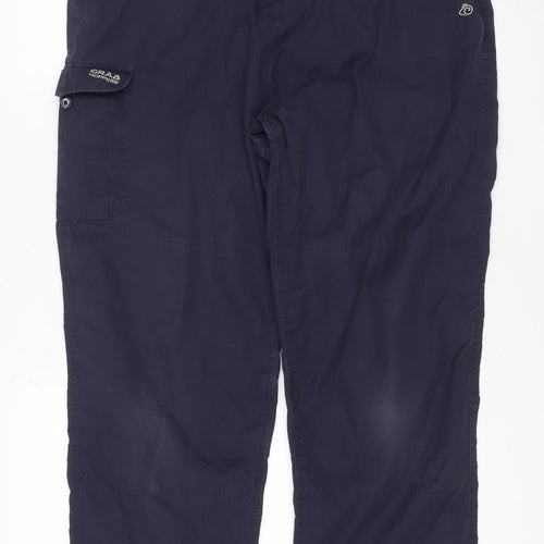 Craghoppers Womens Blue Cargo Trousers Size 14 Outdoor Travel Pants