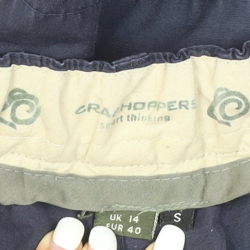 Craghoppers Womens Blue Cargo Trousers Size 14 Outdoor Travel Pants