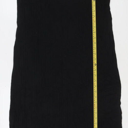 Marks and Spencer Womens Black Size 14 Shift Long Sleeve Dress