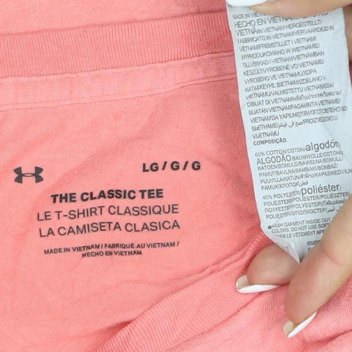 Under Armour Womens Pink Short Sleeve Classic T-Shirt L