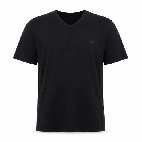 BOSS Men's Black V-Neck Cotton T-Shirt Size L