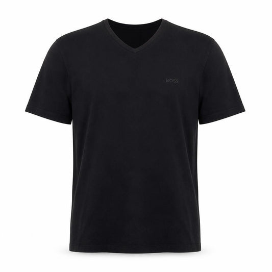 BOSS Men's Black V-Neck Cotton T-Shirt Size L