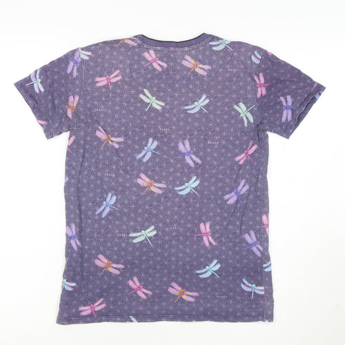 Baker by Ted Baker Girls Purple Dragonfly Print Cotton T-Shirt Age 11-12