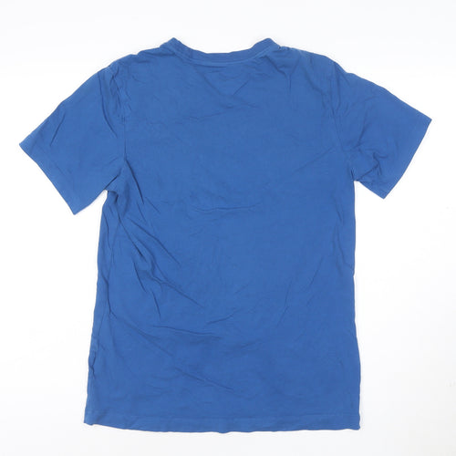 Nike Men's Blue Cotton Crew Neck Short Sleeve T-Shirt Size S