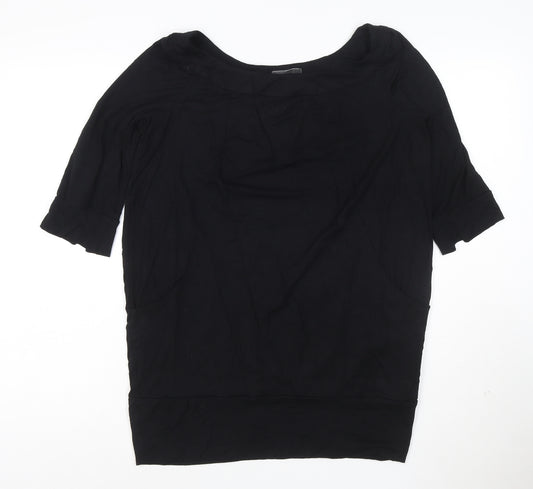 River Island Women's Black Size 10 Short Sleeve Jersey Top