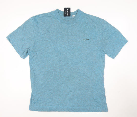 Collusion Men's Blue Crew Neck XL Short Sleeve T-Shirt