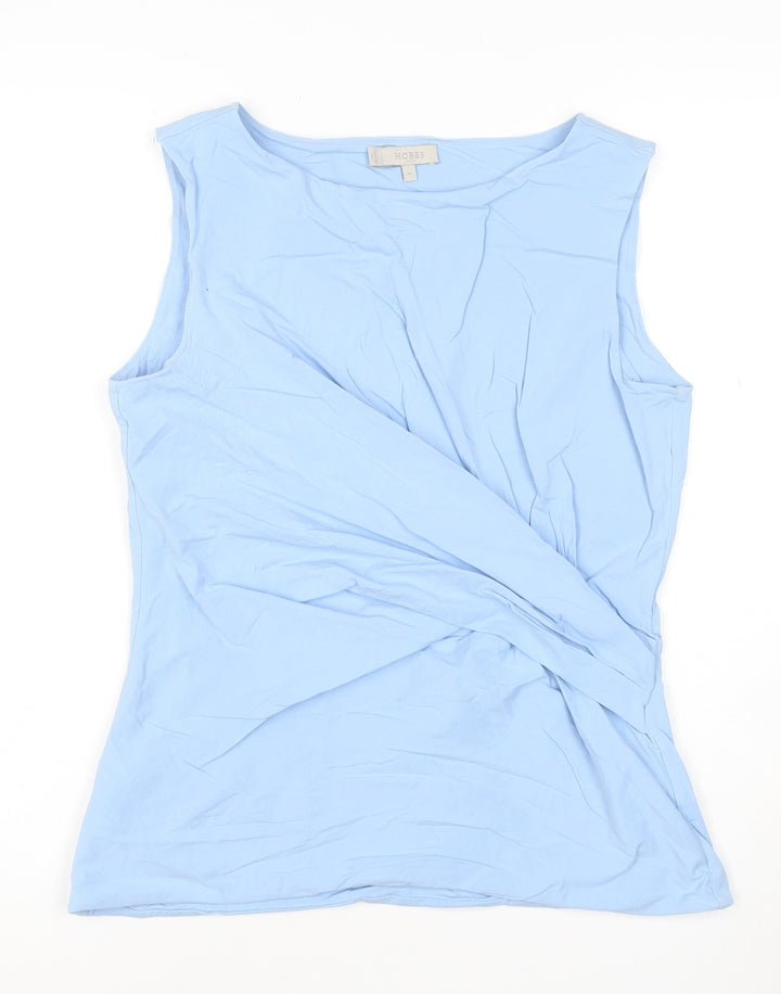 Hobbs Women Blue Sleeveless Jersey Cotton Stretch Tank Top Size M