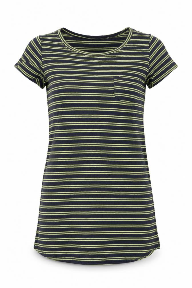 Hollister Women's Blue Striped Short Sleeve Cotton Modal T-Shirt Size S