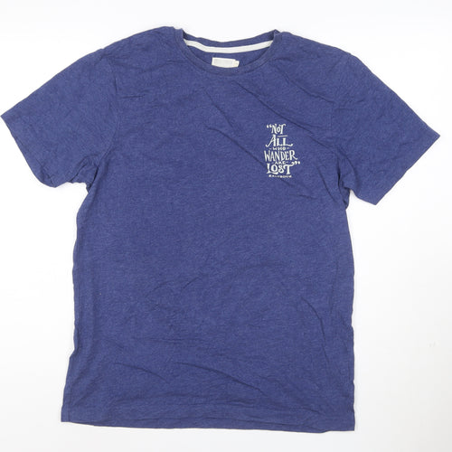 Saltrock Men's Blue Nautical Graphic Crew Neck T-Shirt Size S