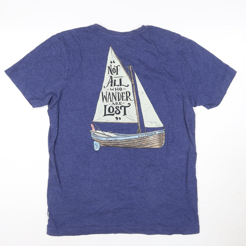 Saltrock Men's Blue Nautical Graphic Crew Neck T-Shirt Size S