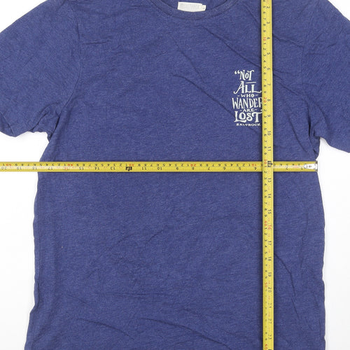 Saltrock Men's Blue Nautical Graphic Crew Neck T-Shirt Size S