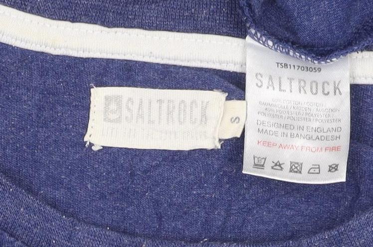 Saltrock Men's Blue Nautical Graphic Crew Neck T-Shirt Size S