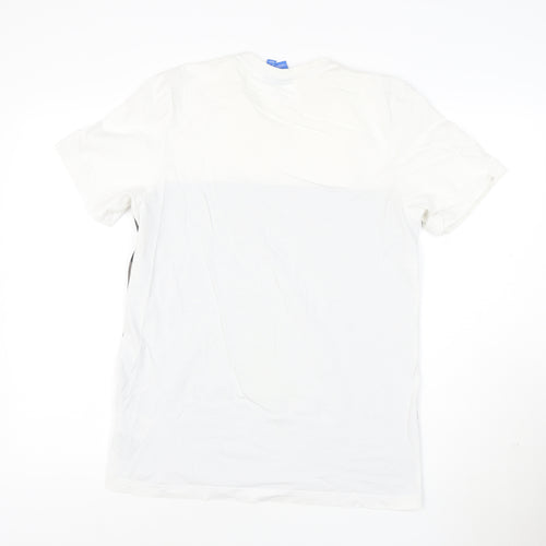 Adidas Men's Multicoloured Cotton Crew Neck Regular Fit T-Shirt M