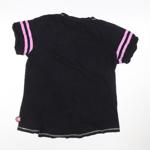 Disney Women Black L Graphic Team Bad Villains T-Shirt