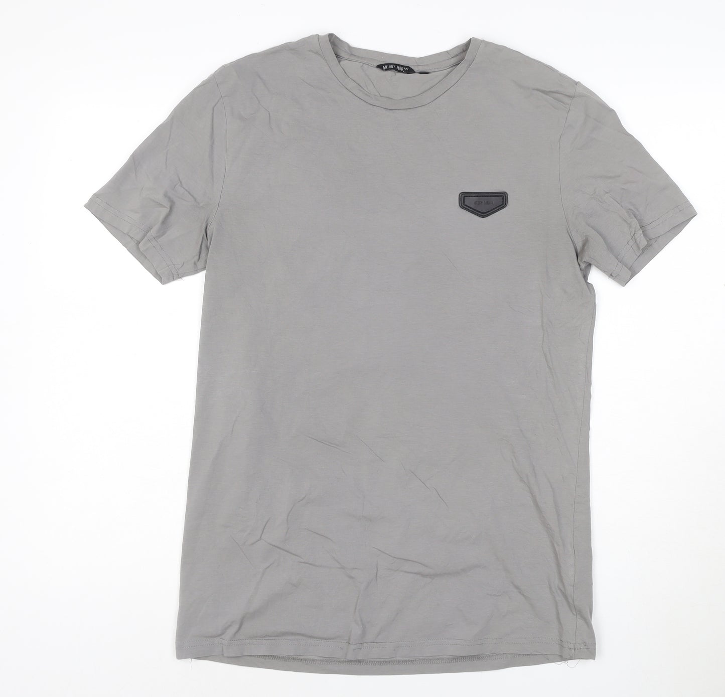 Antony Morato Men's Grey Slim Fit Crew Neck T-Shirt L