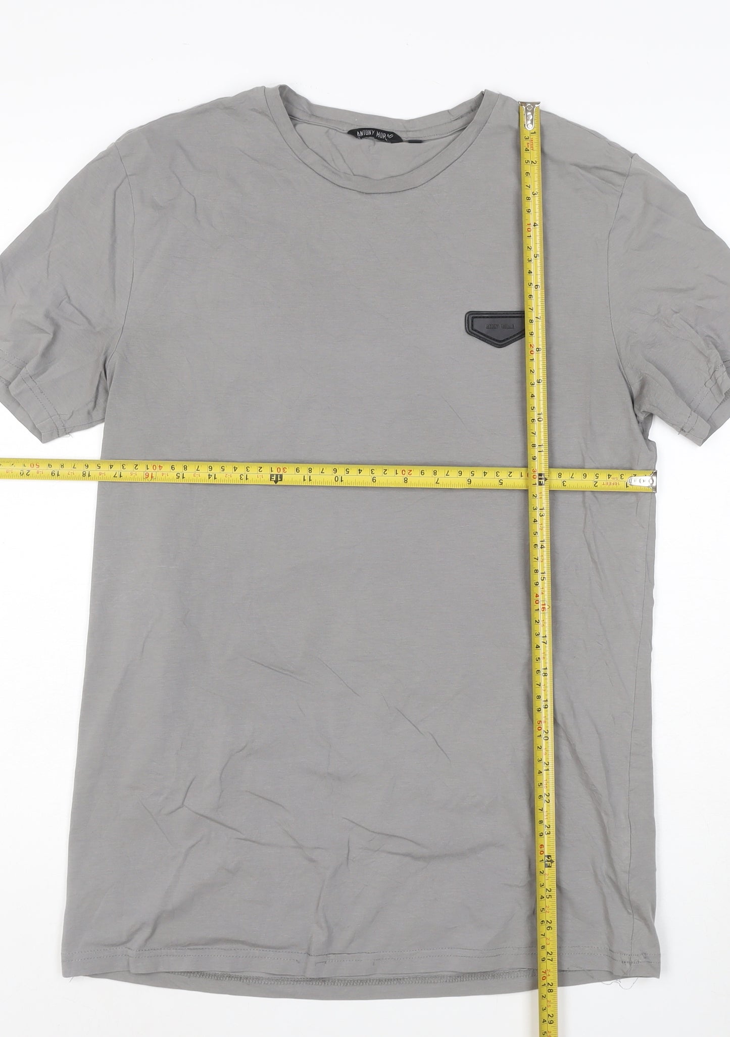 Antony Morato Men's Grey Slim Fit Crew Neck T-Shirt L