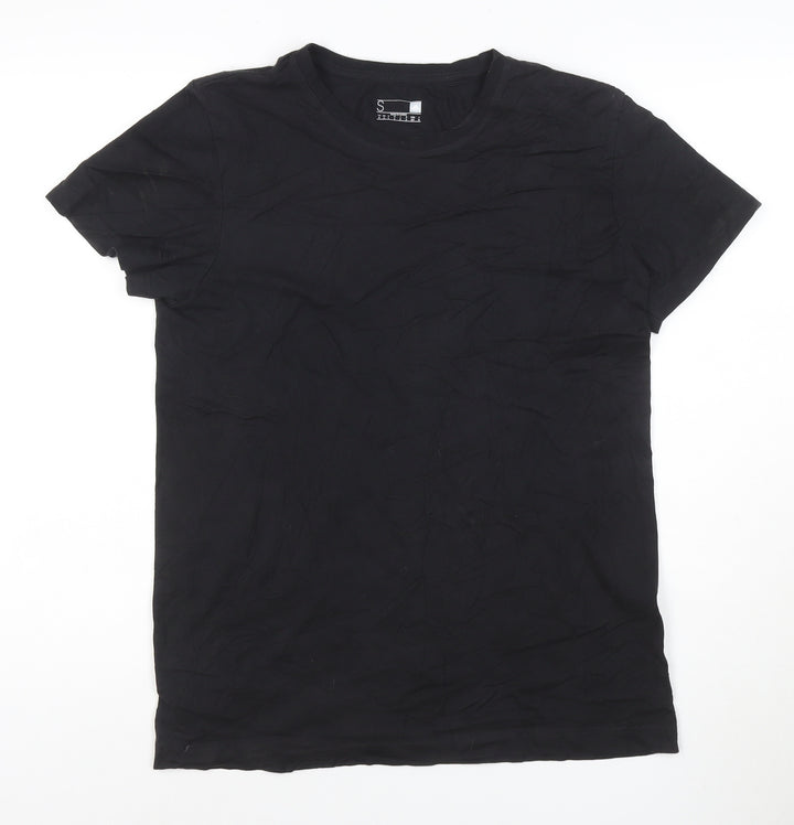 Adidas Womens Black Short Sleeve Basic Jersey T-Shirt Size S