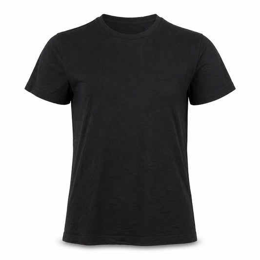 Front view of Adidas women’s black short sleeve basic jersey t-shirt, size S