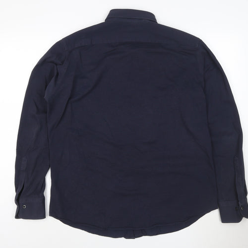 Uniqlo Men’s Blue Slim Fit Long Sleeve Button-Up Shirt XL