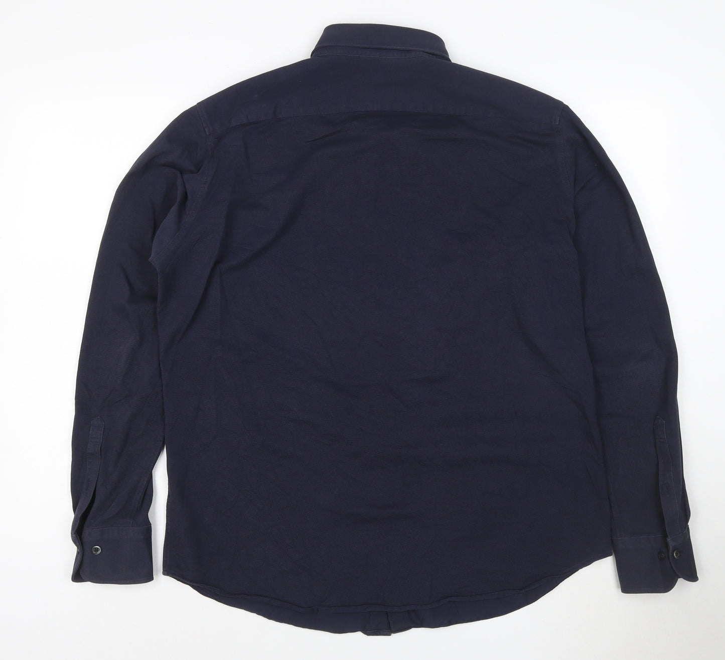 Uniqlo Men’s Blue Slim Fit Long Sleeve Button-Up Shirt XL