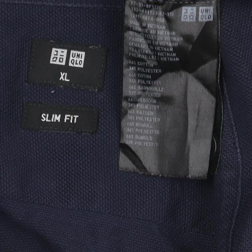 Uniqlo Men’s Blue Slim Fit Long Sleeve Button-Up Shirt XL