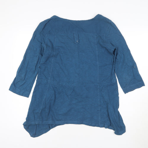 Epilogue Women's Blue Cotton Tunic Blouse Size 14
