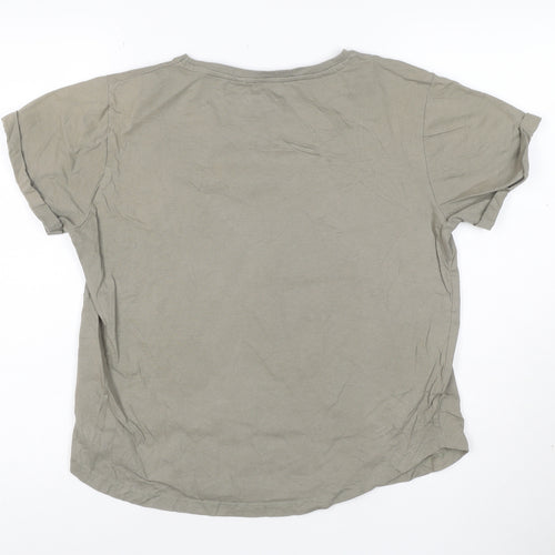Disney Women’s Grey Pooh Bear T-Shirt Size M Cotton Crew Neck