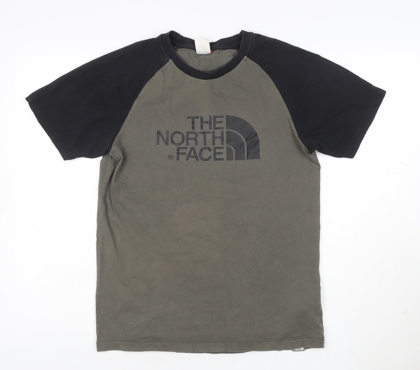 The North Face Men's Green Black Short Sleeve Cotton T-Shirt Size S