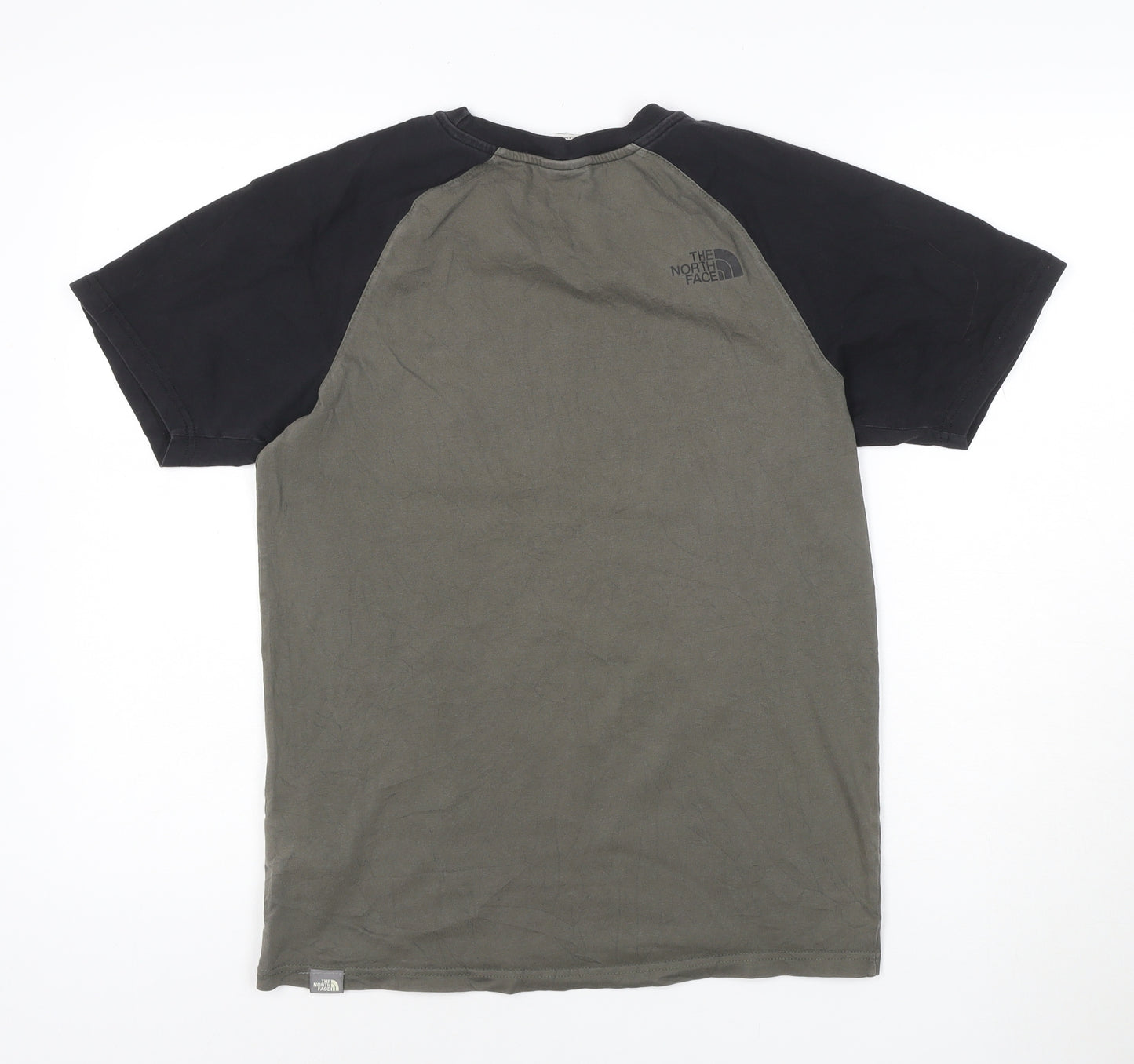The North Face Men's Green Black Short Sleeve Cotton T-Shirt Size S