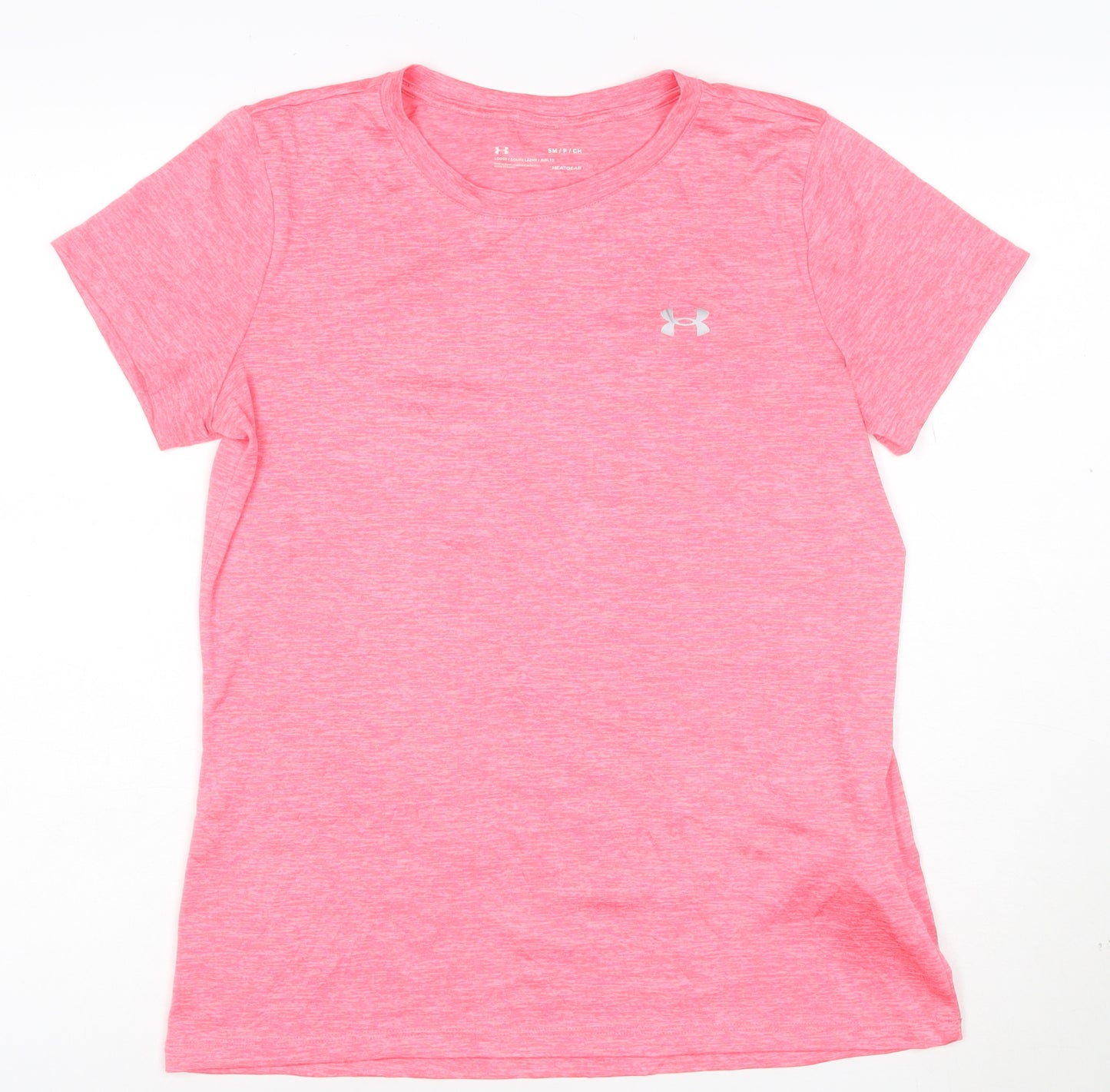Under Armour Women Pink Loose HeatGear T-Shirt Size S