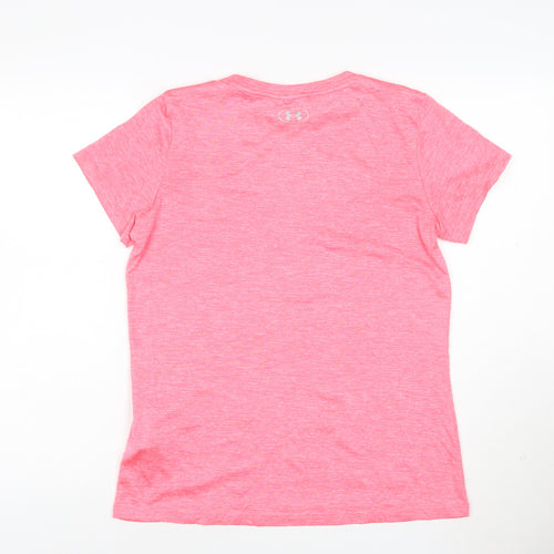 Under Armour Women Pink Loose HeatGear T-Shirt Size S