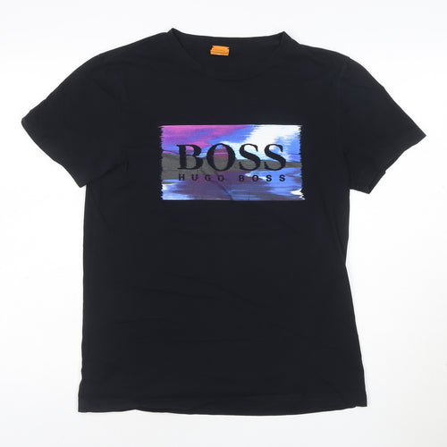 Hugo Boss Men's Black Graphic Logo T-Shirt Size M