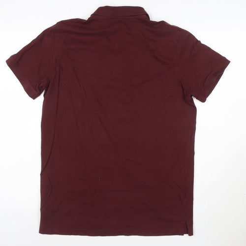 Jack & Jones Men's Brown Polo Shirt M 100% Cotton Casual Logo Top